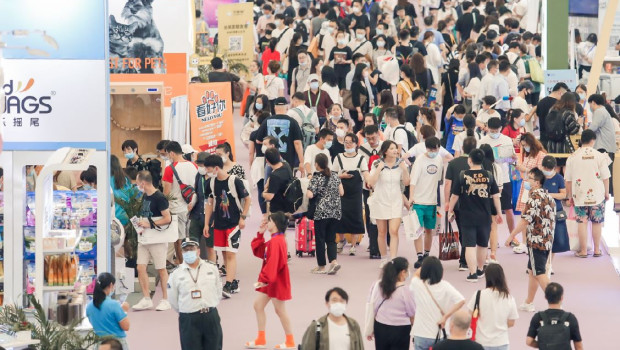 The photo is of the Pet Fair Asia held in 2020 in Shanghai.