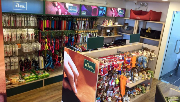 For Hunter, the brand stores offer a good opportunity to raise the brand’s profile among pet owners. In the picture: the Hunter brand store in Hong Kong.