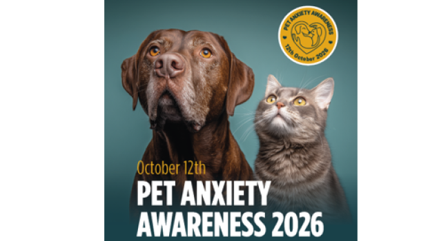 ‘Pet Anxiety Awareness Day’ launches in Europe on 12 October with the support of Orion Pharma Animal Health. ‘Pet Anxiety Awareness Day’ launches in Europe on 12 October with the support of Orion Pharma Animal Health.