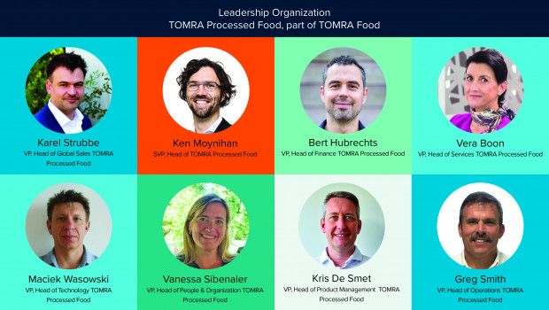 Tomra Food has strengthened its leadership team and appointed four new heads of department in its processed food business.