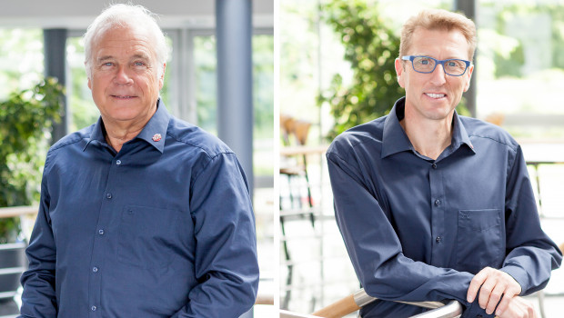 Bruno Sollier (left) is handing over managerial responsibility for Trixie France to Laurent Brueres.