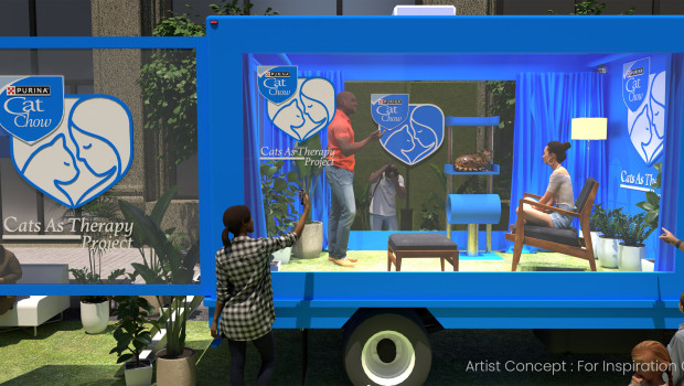 Concept art of the glass truck interior at a therapy session.