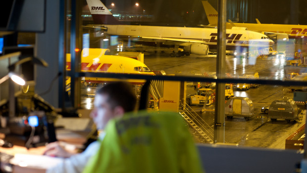 Leipzig/Halle Airport (Germany) is currently the fourth largest air freight hub in Europe, handling over 1.6 mio tonnes of air freight in total annually. Picture: Deutsche Post AG
