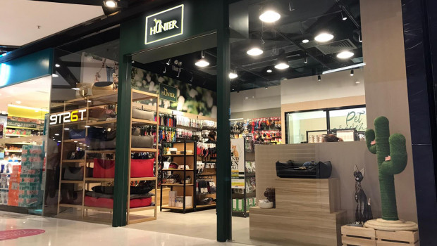 The new brand store is located in a shopping centre.
