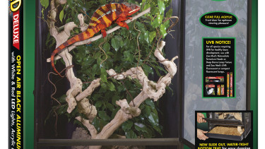 Reptile cage with LED