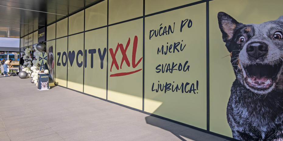Impressive from the outside too: the new Zoocity XXL store in Zagreb.