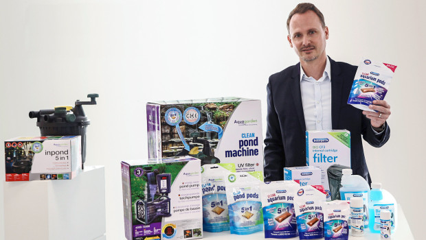 Sera managing director Maximilian Deharde with some of the new products in the portfolio.