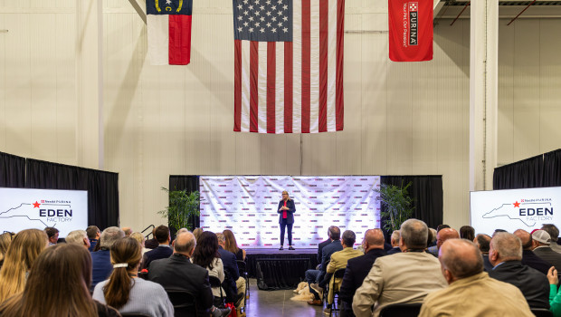State officials, community partners and Nestlé Purina PetCare executives gathered to celebrate the official opening of the company's newest pet food plant in Eden, North Carolina.