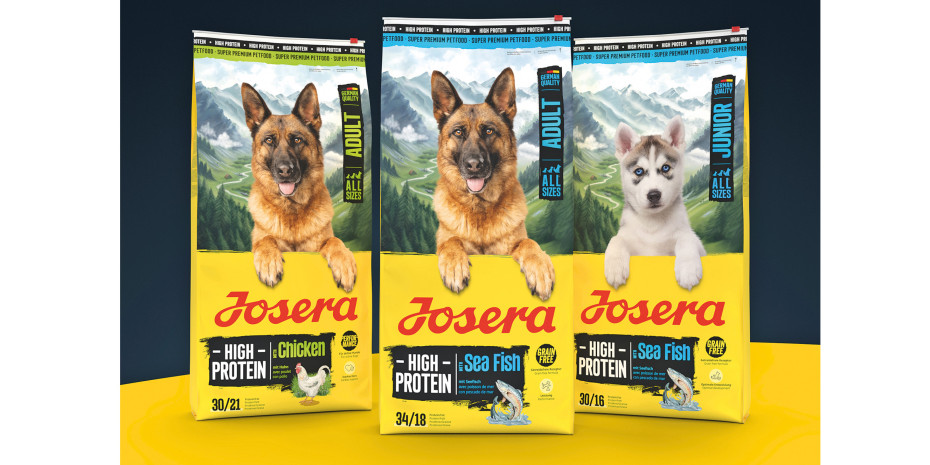 The new Josera High Protein product line is ideal for dog owners looking for food with a high meat-content for their active pets.