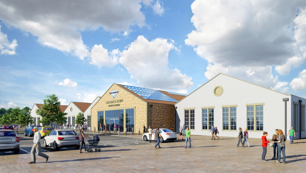 Artistic impression of the front and car park at Scotch Corner.