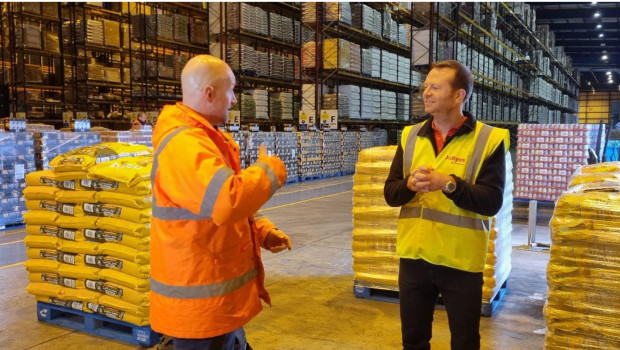 Jollyes CEO Joe Wykes at the new Wincanton shared distribution centre at Middlewich, Cheshire.