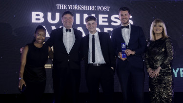 Burgess receives the Yorkshire Post Business Award