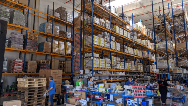The new warehouse has space for over 2 000 Euro pallets
