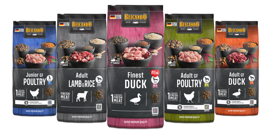 Modern design, familiar taste: the Belcando dry food range has been given a fresh new look. Modern design, familiar taste: the Belcando dry food range has been given a fresh new look.