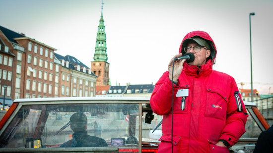 The boat tour through Copenhagen with the iconic St. Nicholas Church in the background.